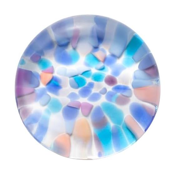 ADERIA Tsugaru Vidro Chopstick Rest, Colors of Japan: Scenery, Evening Calm Sky, Made in Japan, Glass, Handmade, Japanese Style Cutlery Rest,
