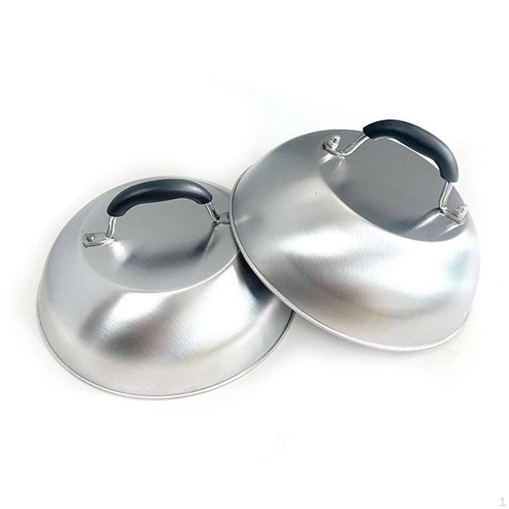 2 Pieces Basting Cover Cheese Melting Dome Round Multifunctional Smashed Burger Griddle Accessory
