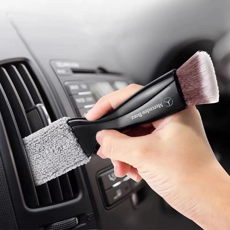 CDQ1 2025 Hot 2 In 1 Car Dust Tool Cleaning Brush Accessories Interior For Mercedes Benz AMG W203 W206 W220 W205 W211 W212 W201 W210