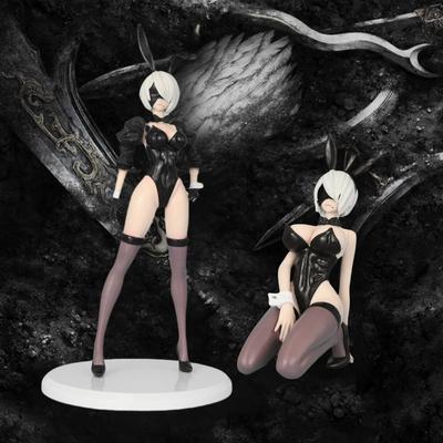 14-23cm NieR: Autómata 2B Versión Conejito. Figura de Acción Anime Coleccionable Modelo de PVC Juguetes Estatua Muñeca Decoración de Escritorio Regalo para Adultos