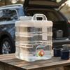 Portable Water Container Builtin Faucet Large Capacity Carrier LeakResistant Seal for Campers,