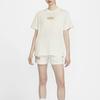 Nike Alphabet Print Sport Training Casual Round Neck Short Sleeve Drop Shoulder T-Shirt Women Tops Coconut-Milk-White HF6180-133