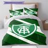 América MG Pattern Bedding Set Quilt Cover Pillowcase Home Decor Gift (1 * Duvet Cover + 2 * Pillowcase, Without Core)