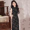 Schwarz ärmellos nationaler Stil neu chinesisch Suzhou lang Cheongsam verbessert jung 1011 neu Damen High-End Sommer