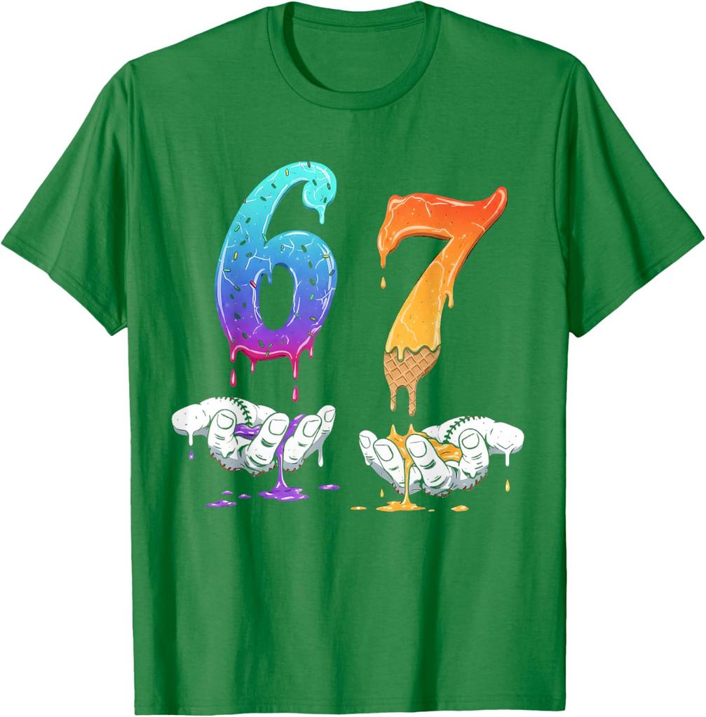 Summer 67 Six Seven Funny Meme Drip Graphic Kids T-Shirts Boys Casual Tops 6 7 Meme Fashion Short Sleeve Girl Tee Shirt