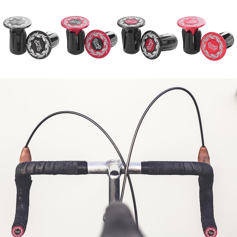 1 Pair Flame Pattern Handlebar End Caps Aluminum Zinc Zinc Alloy Handlebar Grip End Plugs  Road Bicycle