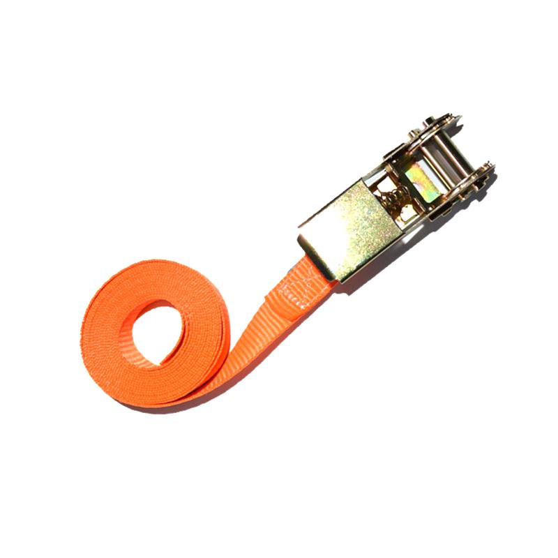 Safety-Engineered Luggage Tie-Down; Heavy-Duty Ratchet Strap with Metal Buckle for Cars and Trucks