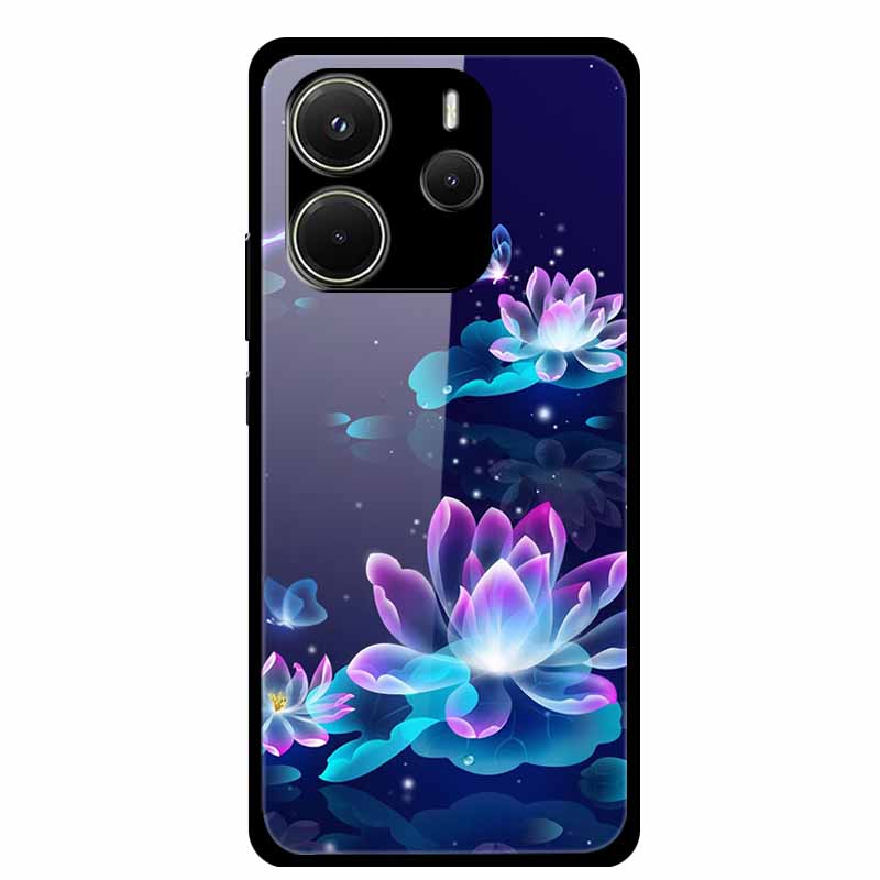 Case For Redmi Note 14 4G Case Note14 Coque Tempered Glass Hard Back Cover For Xiaomi Redmi Note 14 5G Phone Case Soft Bumper