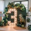 Retro Camo Dinosaur Party Balloon Garland for Outdoor Camping