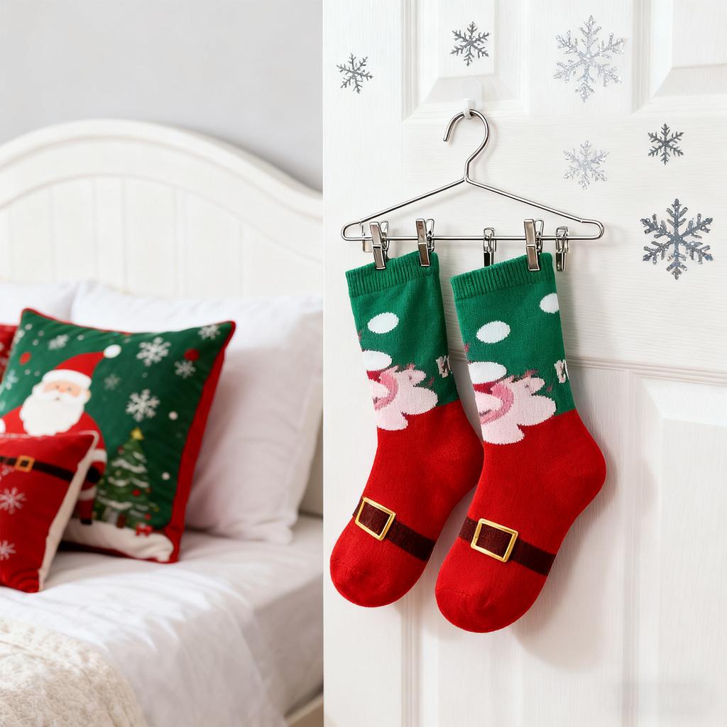 3D 24 párů vánočních ponožek adventní kalendář vánoční ponožky dárek na vánoční večírek dárky, náhodný vzor,