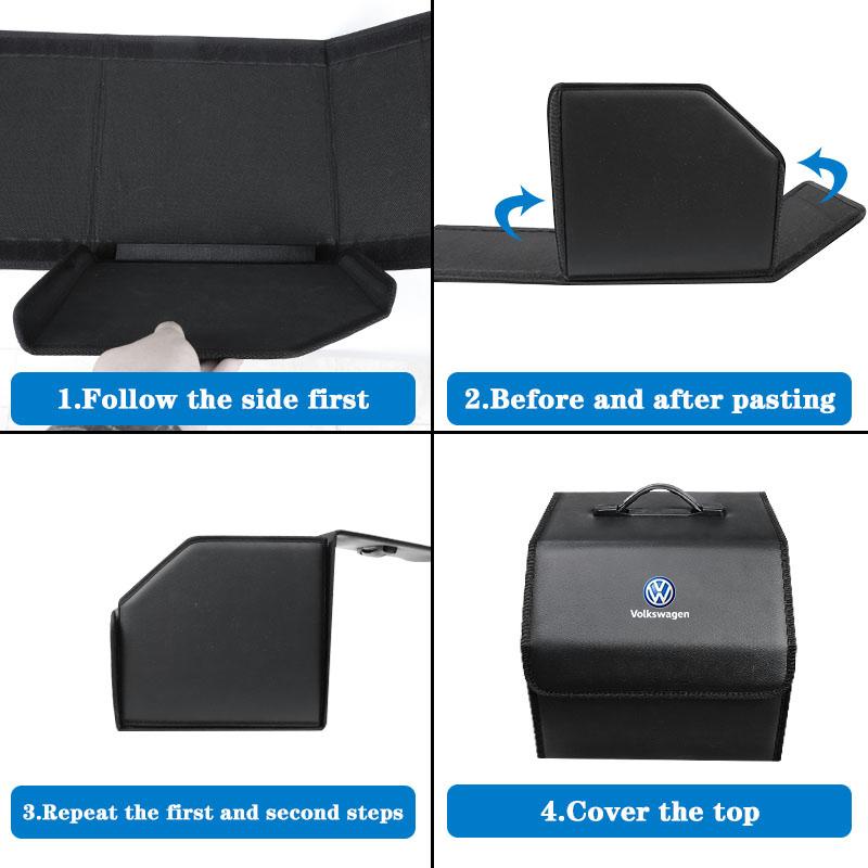 BFPQY1 Volkswagen Car Trunk Storage Box Large Capacity Tool Case For VW GTI Polo Golf MK6 Passat B6 Tiguan Arteon Jetta T-ROC ID.4 CC
