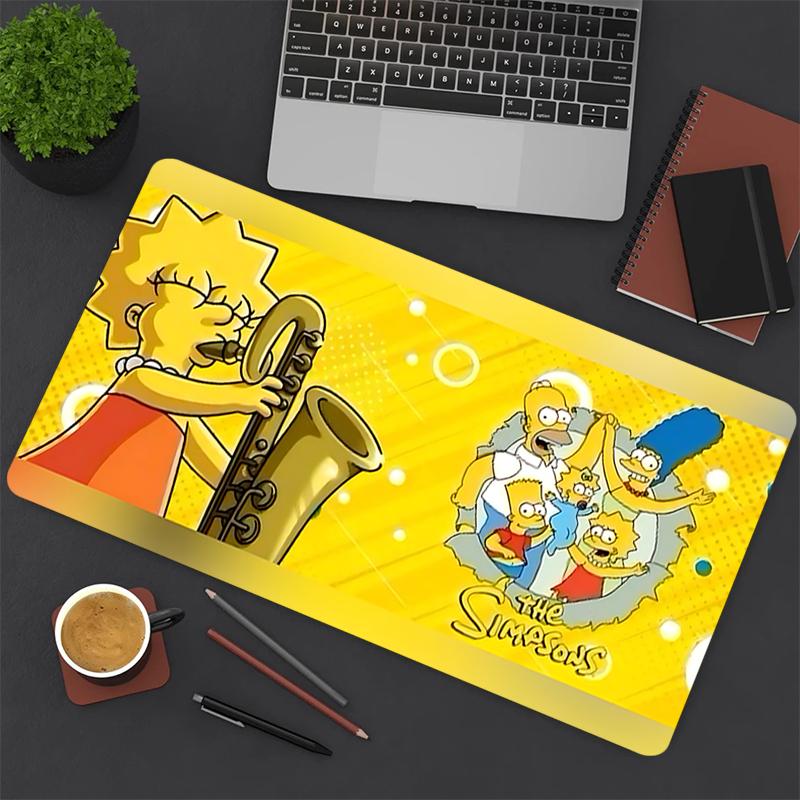 1Pc Simpsons Band Performance Gaming Mouse Pad Keyboard Desk Mat Non-slip Rubber Lock Edge Waterproof Computer Mousepad for Office Home Decor Y110