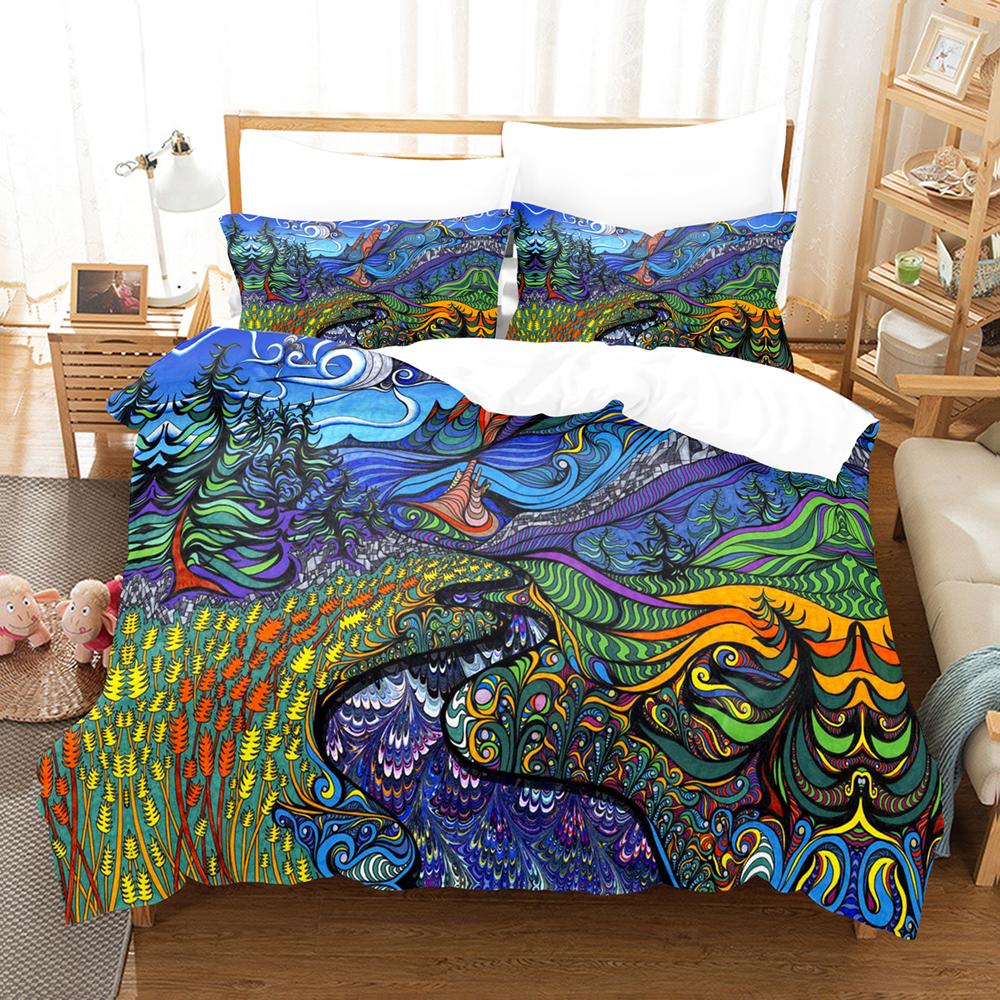 White Lotus On The Lake Duvet Cover Set 3D Print Plant Polyester Comforter Cover King Queen Size for Girls Kid Boys Bedding Set