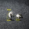 Stainless Steel Star Moon Stud Earrings for Women Everyday Mothers'day Celestial Birthday Gift Crescent Piercing Jewelry