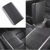 Carbon Fiber Interior Armrest Storage Box Cover Trim For 2017- Tesla Model 3