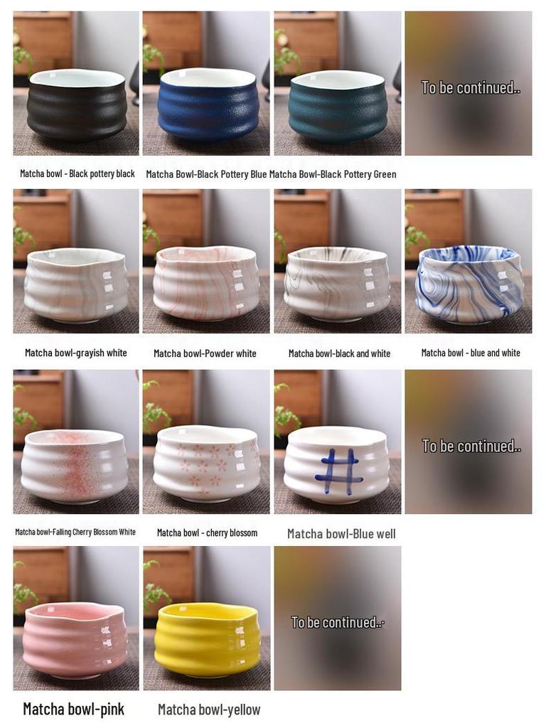 Japanese Matcha Tea Set: Ceramic Bowl, Chasen Stand, and Song Dynasty Style Tools