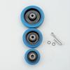 Medium Blue Silent Rubber Swivel Caster Wheel