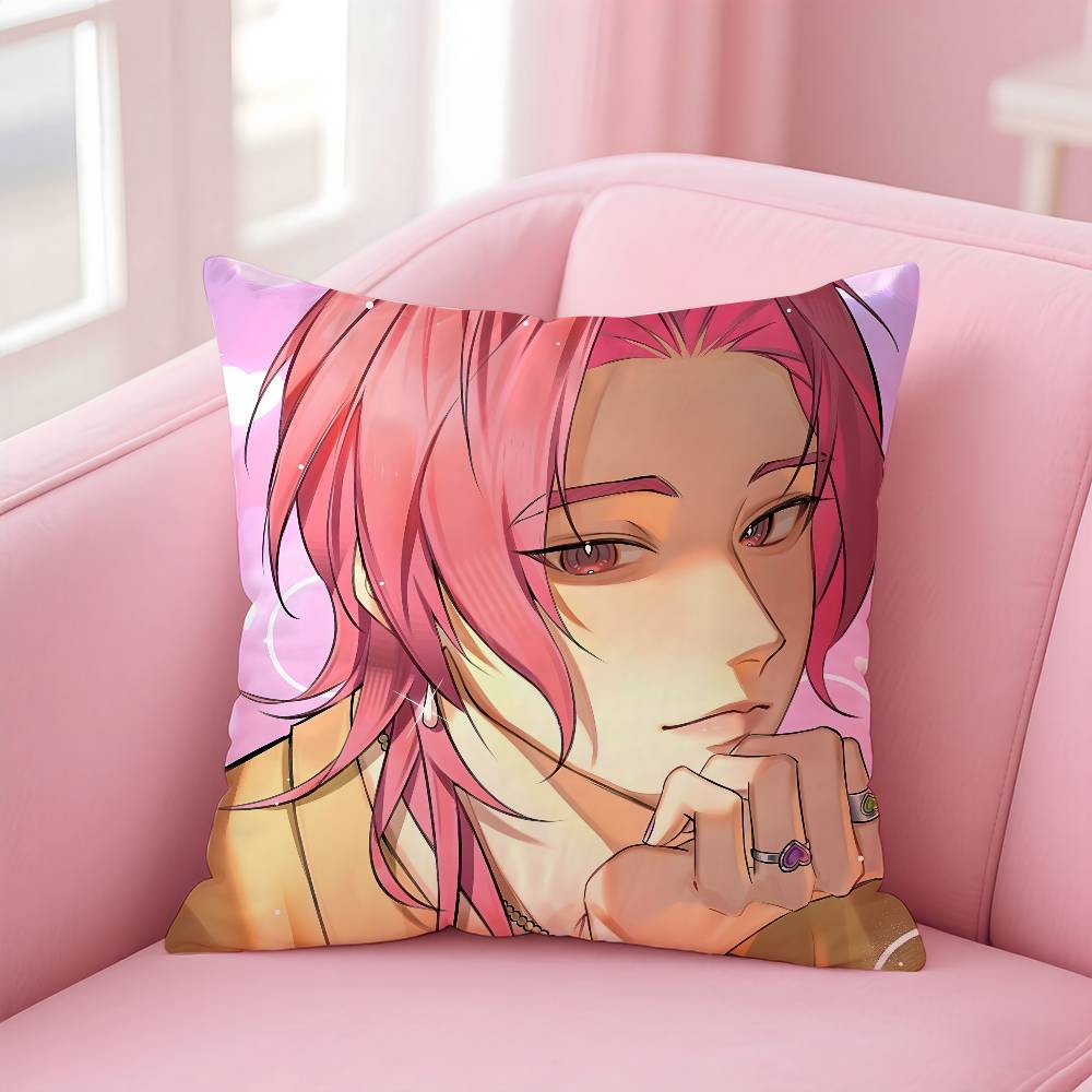 KPop S-Saja B-Boys Pillow Case Pattern Printing Pillowcase Living Room Sofa Cushion Cover Bedroom Room Decor