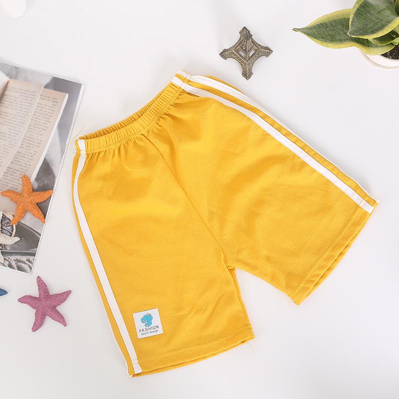Unisex Sommer-Sportshorts für Kinder mit Seitenstreifen, Leichte Freizeit-Bermudas für Kleinkinder und kleine Kinder
