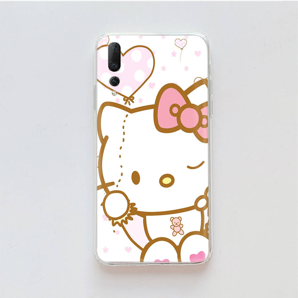 Transparent Case for Samsung A04 A14 A23 M33 M53 Realme 10 9 C35 C55 VIVO X80 Infinix Hot 30 Note 11 Tecno Spark 8P Pro L-6 Lovely Hello Kitty
