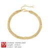 eManco 10PCS Wholesale Simple Female Dainty Chain Bracelet Jewelry Layered Beads Chain Bracelet For Women Stainless Steel Chain