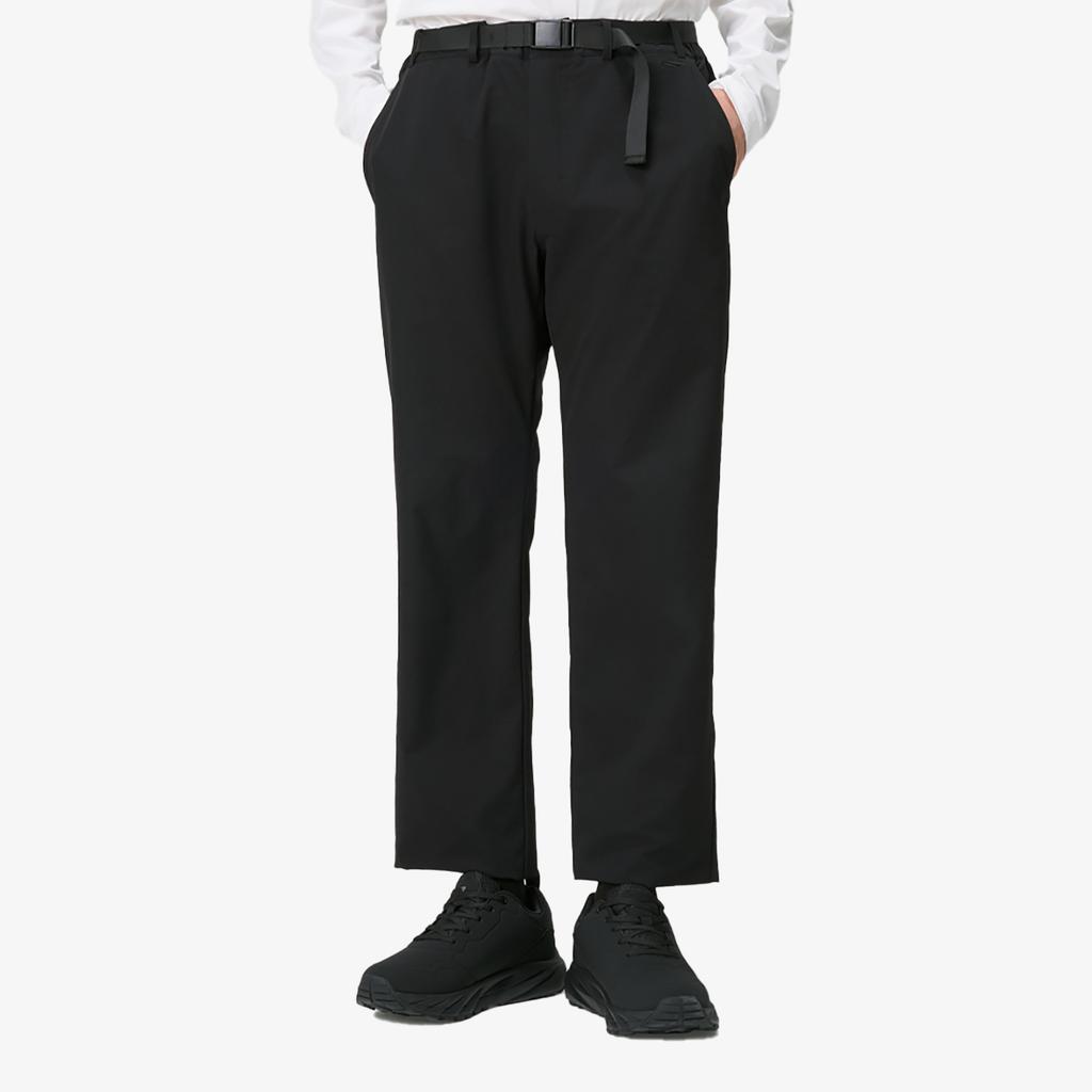Baellob Plain Good Belt Pants Black