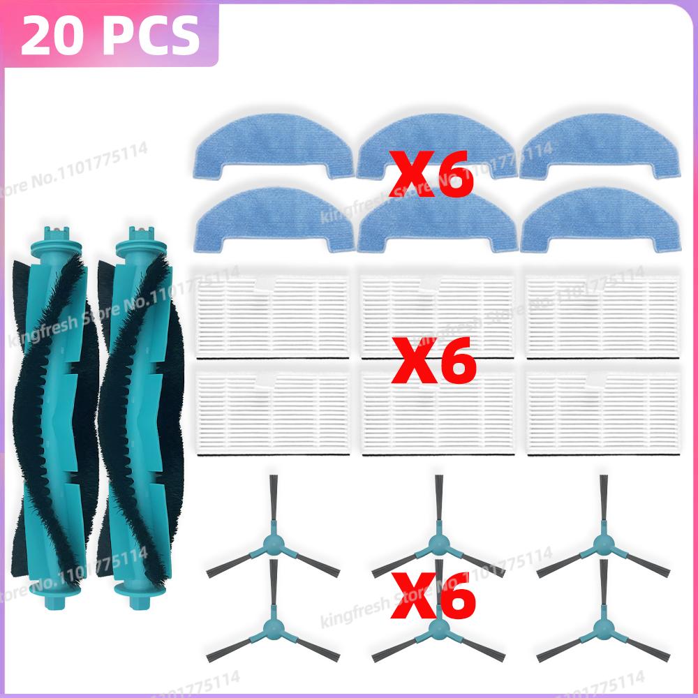 Kompatibel für Cecotec Conga 7690 Immortal Max Staubsaugerteile Hauptbürste Seitenbürste HEPA-Filter Mopptuch Staubbeutel Zubehör
