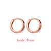 Minimal Glossy Hoop Earrings Gold Color Tiny Cartilage Earrings Piercing Accessory Trendy Female Hoops For Men 6/8/10/12/15mm