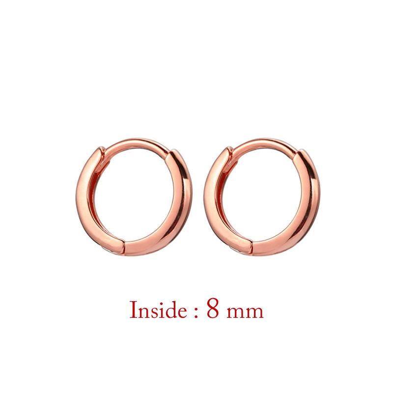 Minimal Glossy Hoop Earrings Gold Color Tiny Cartilage Earrings Piercing Accessory Trendy Female Hoops For Men 6/8/10/12/15mm