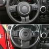 4x Car Steering Wheel Trim Cover For Jeep Wrangler JK JKU 2011-2017 Carbon Fiber