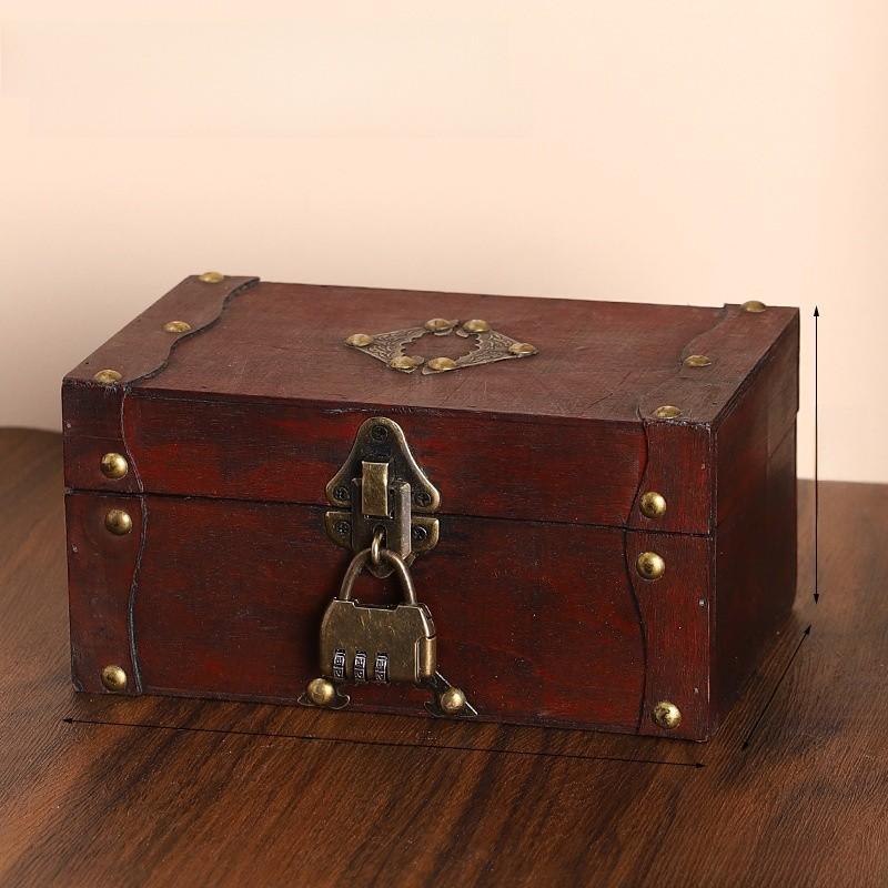 

Настольные деревянные антикварные коробки-органайзеры с замком для дома, подарков, украшений StyleC