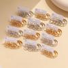 Geometric Stainless Steel Round Hoop Earrings - Classic, Luxurious, Non-Fading for Women