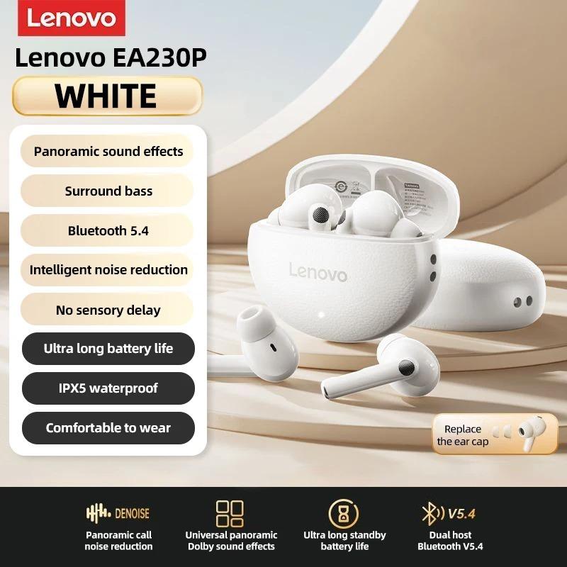 Lenovo EA230P TWS In Ear Wireless Headphones Bluetooth 5.4 Earphones Stereo Music Call Noise Reduction Earbuds Sport Game Headset