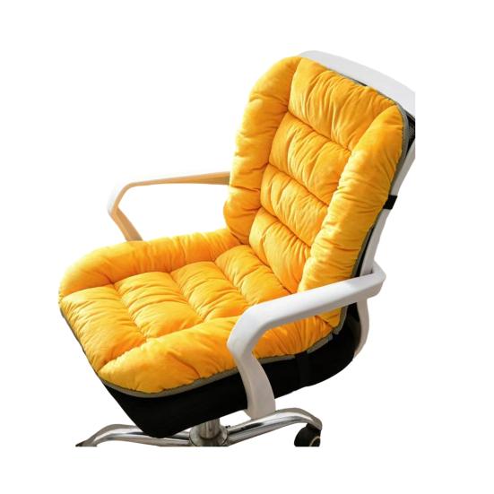 Chair Seat Cushion with Backrest Soft Thick Washable Cover Home Office Back Support Lounger