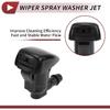 2pcs Windshield Washer Nozzle for Toyota Camry 2002-2006 Front Windshield Spray Nozzles Wiper Spray Washer Jet No.85381AA042 Black Plastic