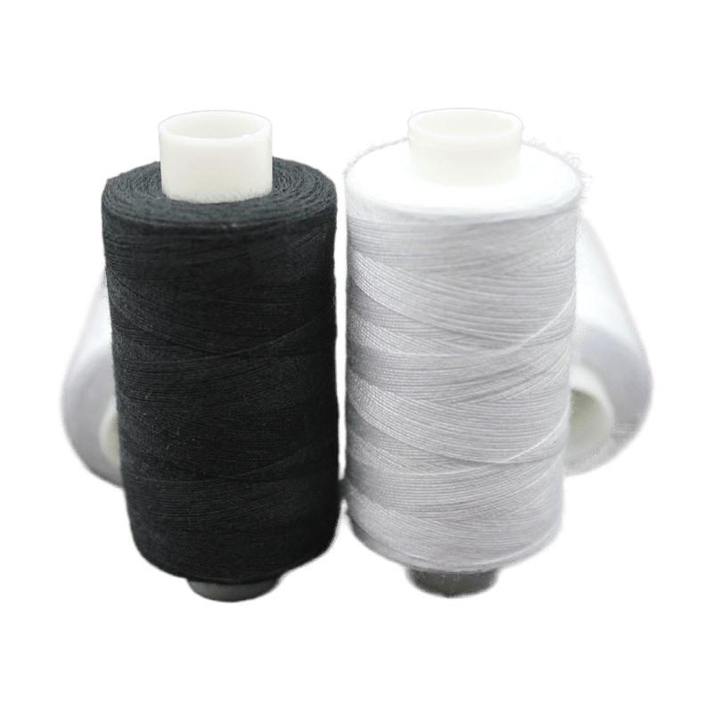 Yards of Premium Quality Black & White Sewing Thread - Perfect for Crafting!