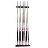 8-Cue Wall-Mounted Solid Wood Billiard Rack