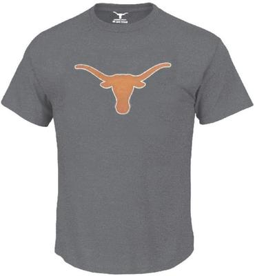 Texas Longhorns Herren Grau Polyester Lunar Silhouette Kurzarm T-Shirt (XL)