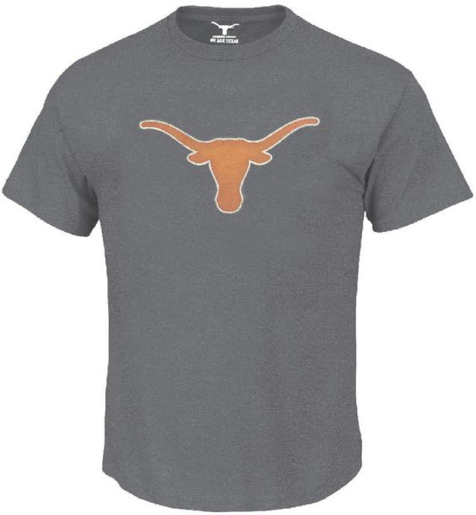 Texas Longhorns Men's Grey Polyester Lunar Silhouette Short Sleeve T Shirt (XL)
