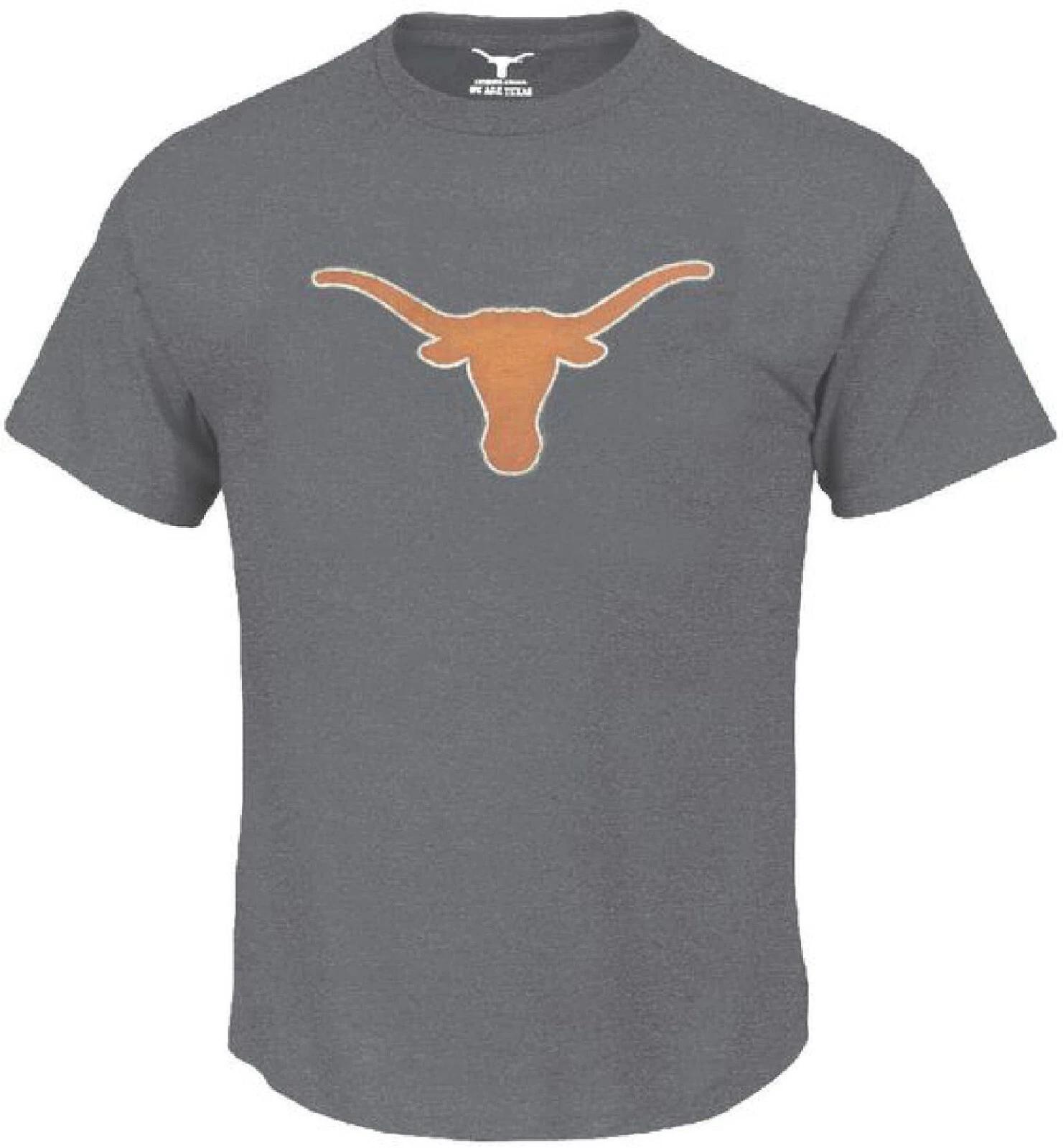 

Мужская серая полиэстеровая футболка с коротким рукавом Texas Longhorns с силуэтом Луны (XL) XL