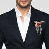 Unique Multicolor Crystal Phoenixes Bird Brooch Dazzling Crystal Phoenixes Brooch Unisex Enamel Bird Pin for Office