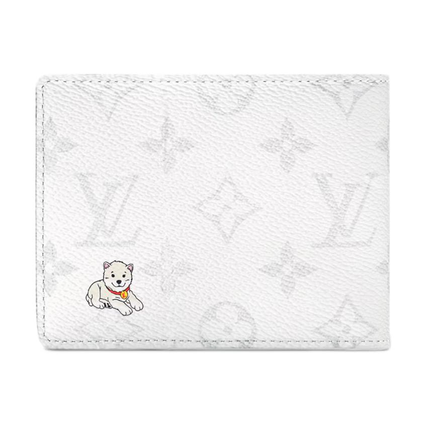 Louis Vuitton Seoul Limited Edition Jeju Dog Pattern Monogram Coated Canvas Wallet Men wallet White M27082