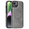 Case for iPhone 14 Plus - Leather/PU, Gray, MagSafe