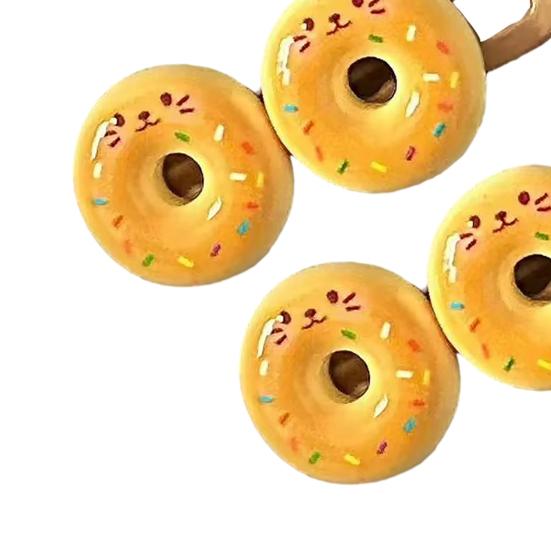 2Pcs Girl Hairpin Stable Grip No Damage Donut Shape Hair Clip 3D Texture Photogenic Side Bangs Hair Pins