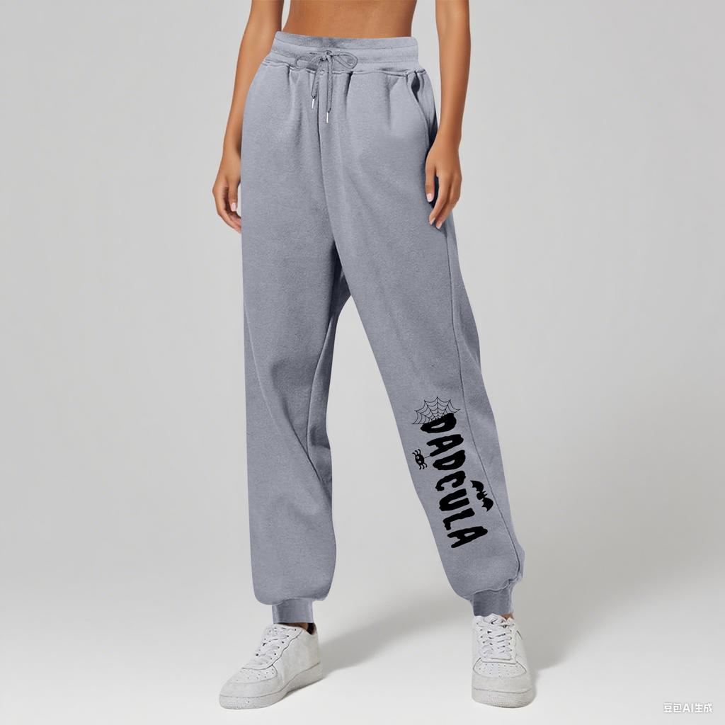 Ladies' Printed Unisex Casual Pocket Drawstring  Pants