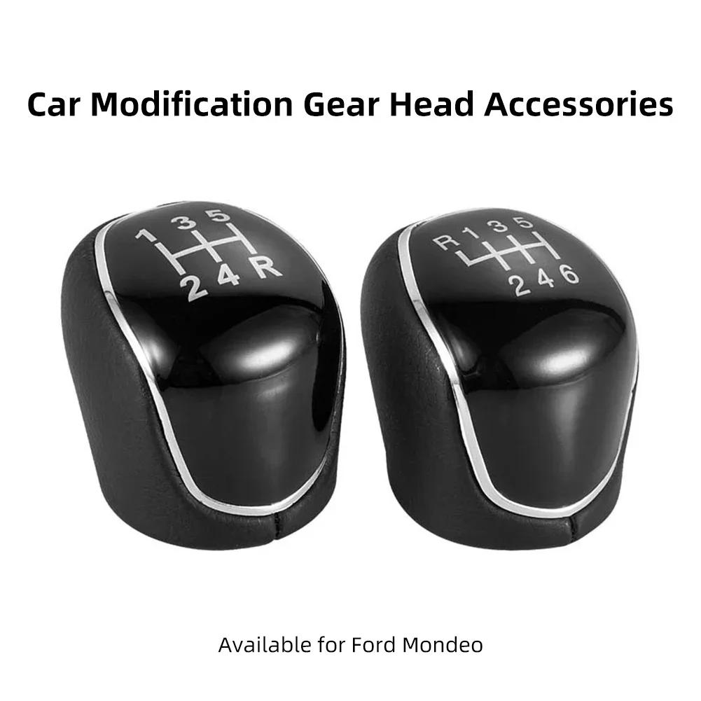 5/6 Gang Schalthebelknauf für Ford Mondeo 4 Mk4 Focus S-Max C- Max Kuga Galaxy Leder Schalthebelarm Kopfball Zubehör