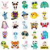 50 Pieces Cute Cartoon Big Eyes Animal Stickers Cute Avatar Stickers Cartoon Children Reward Stickers Stationery Stickers
