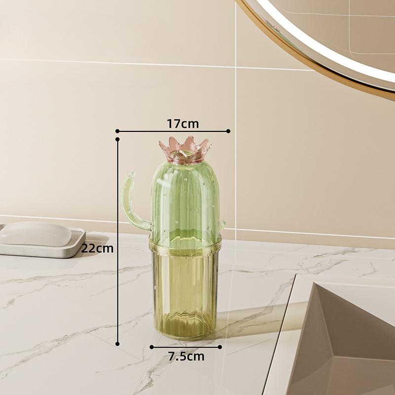 

Набор из трех предметов стаканчиков для полоскания рта «Кактус» для пар и детей. Штабелируемые стаканчики для полоскания рта Two-piece set светло-зеленый