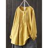 BITCED Women's Fashion Casual Solid Color Print O-Neck Long Sleeve Blouses & Shirts