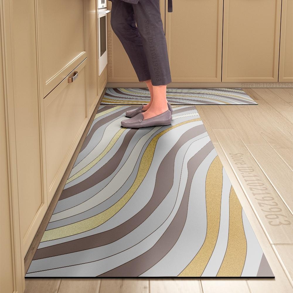 Kitchen Rug Durable Home Entrance Doormat High-end Kitchen Mats for Floor Waterproof House Hold Washable Non-slip Large Carpet